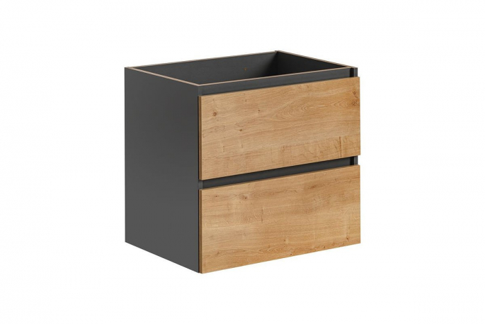 Set 5 piese mobilier baie Monakoo 60 cm stejar/gri grafit [9]
