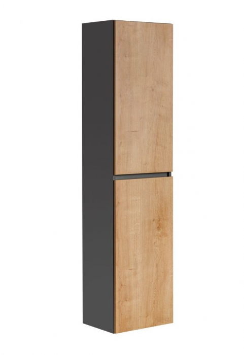 Set 5 piese mobilier baie Monakoo 60 cm stejar/gri grafit [2]