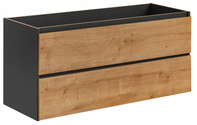 Set 9 piese mobilier baie Monako 120 cm stejar/gri grafit [11]