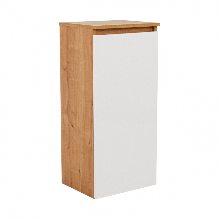 Set 9 piese mobilier baie modern Monako 120 cm stejar/alb lucios [5]