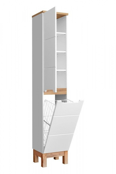 Set Mobilier Baie cu cos de rufe Bora White 80 cm [9]