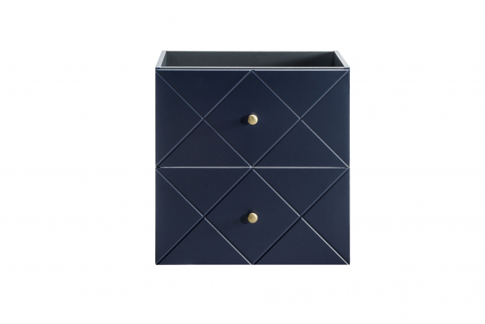 Set Mobilier Baie Suspendat Bleumarin // Elegant Blue  II 60 Cm Mdf Cu Maner Aurii, Lavoar Aplicat [2]