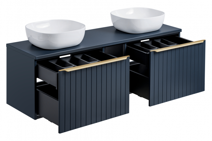 Set MOBILIER BAIE SUSPENDAT BLEUMARIN Santander DEEP BLUE 140 CM MDF CU MANERE AURII [4]