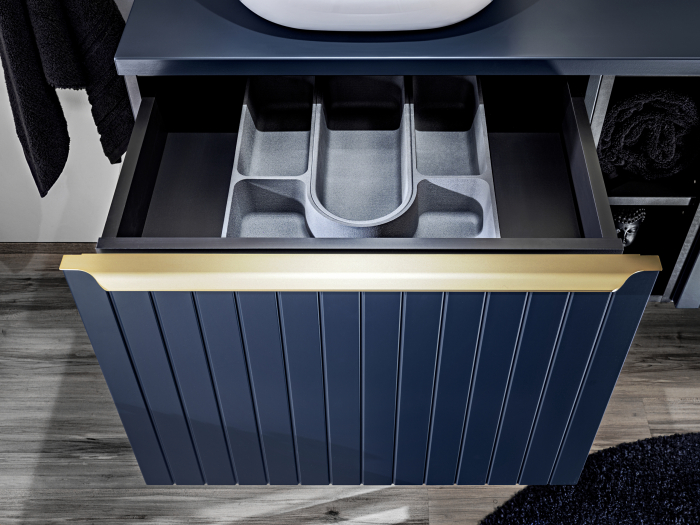 Set MOBILIER BAIE SUSPENDAT BLEUMARIN Santander DEEP BLUE II 60 CM MDF CU MANERE AURII [6]