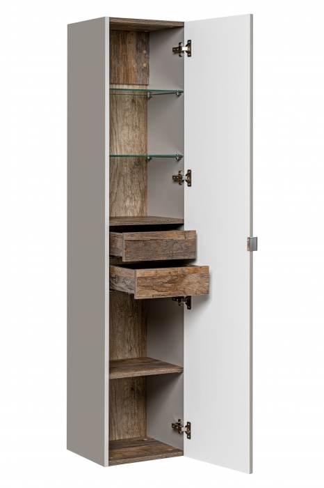 Set MOBILIER BAIE SUSPENDAT Santander TAUPE 180 CM, GRI LUT LUCIOS, EXTENSIE MASCA LAVOAR + EXTENSIE DULAP OGLINDA [2]