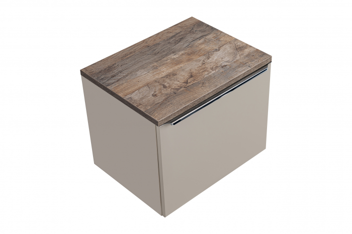 Set MOBILIER BAIE SUSPENDAT Santander TAUPE 80 CM, GRI LUT LUCIOS, CU EXTENSIE MASCA LAVOAR SI EXTENSIE DULAPIOR OGLINDA [2]