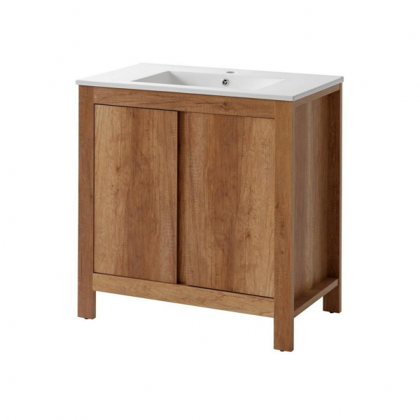 Set mobilier de baie Clasico Oak 80 cm [2]