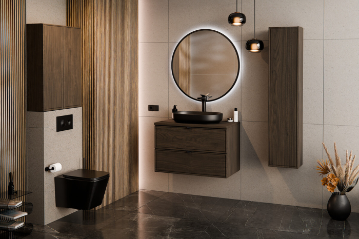 Set Terra Villa-masca 80 cm cu blat și dulap înalt [3]