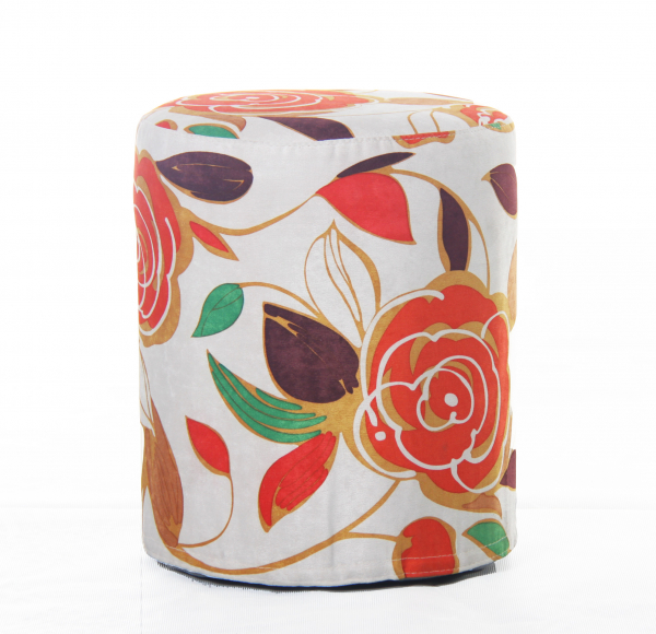 Taburet rotund Flowers [1]