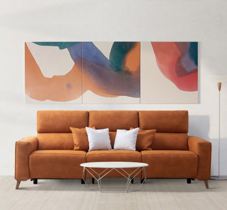 Modern - Canapea 3 locuri din stofa Camelia
