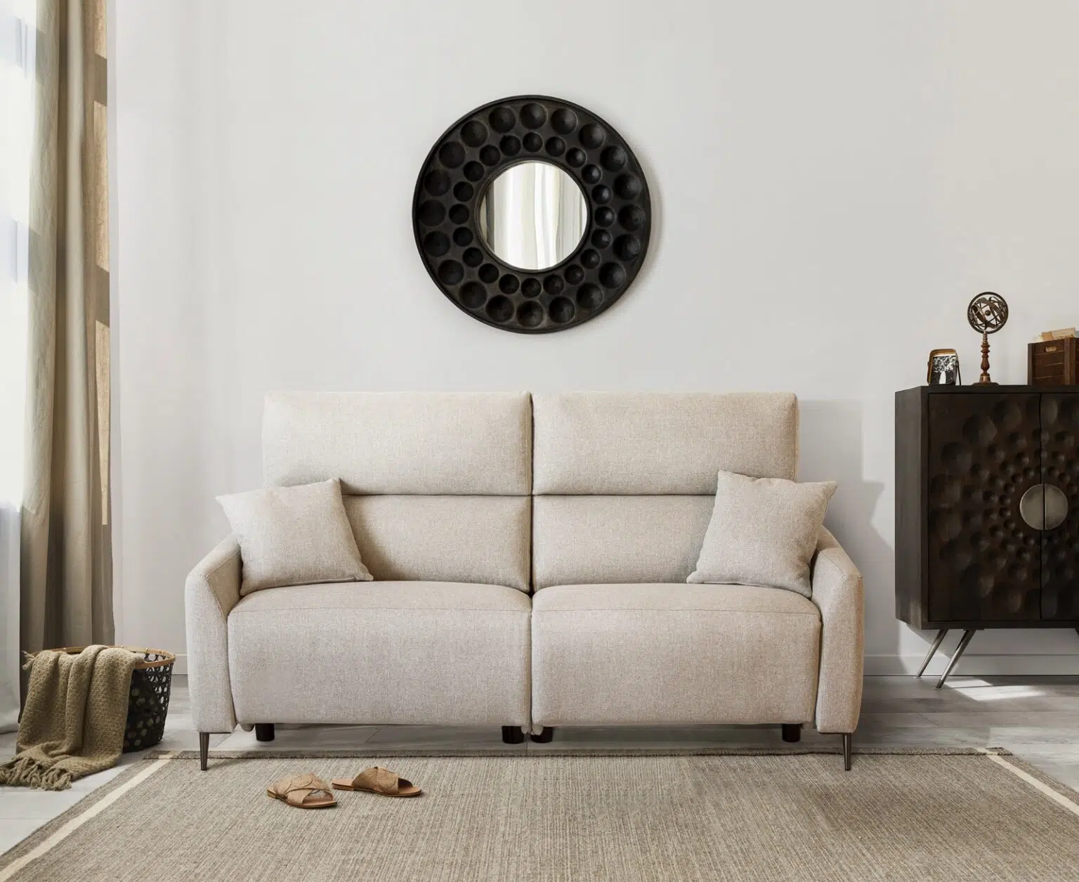 Canapele Stofa - Canapea Camelia – 2 locuri cu recliner electric