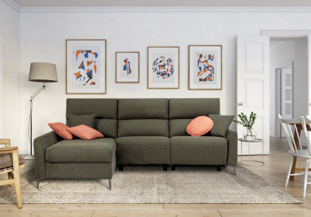 Canapele si fotolii cu recliner - Coltar 3 locuri din stofa Camelia