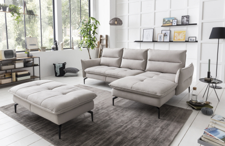 Sezlong living - Coltar Axelle extensibil tapitat cu stofa