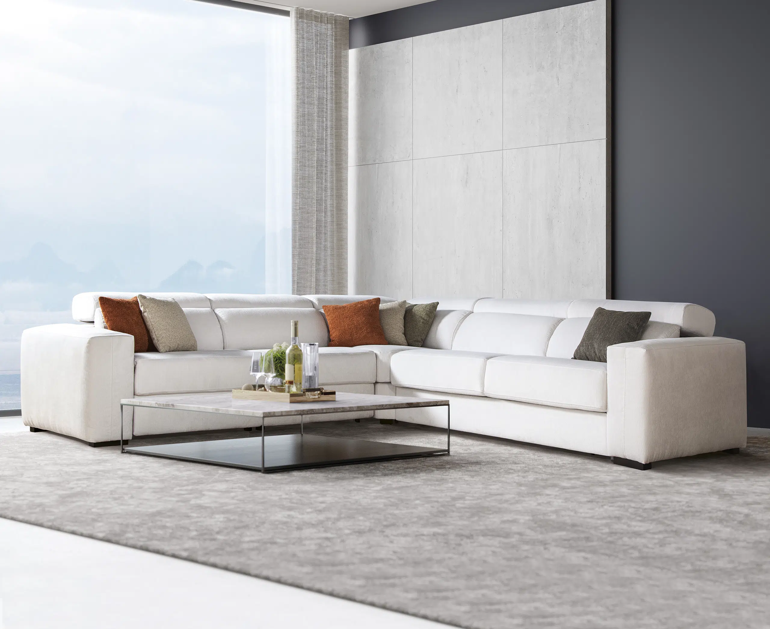 Minimalist - Coltar extensibil si cu recliner ,Pop