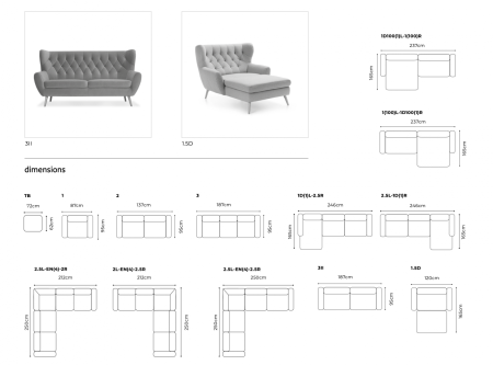 Coltar Kendra L2 in forma de L  246/x165/x106H [2]