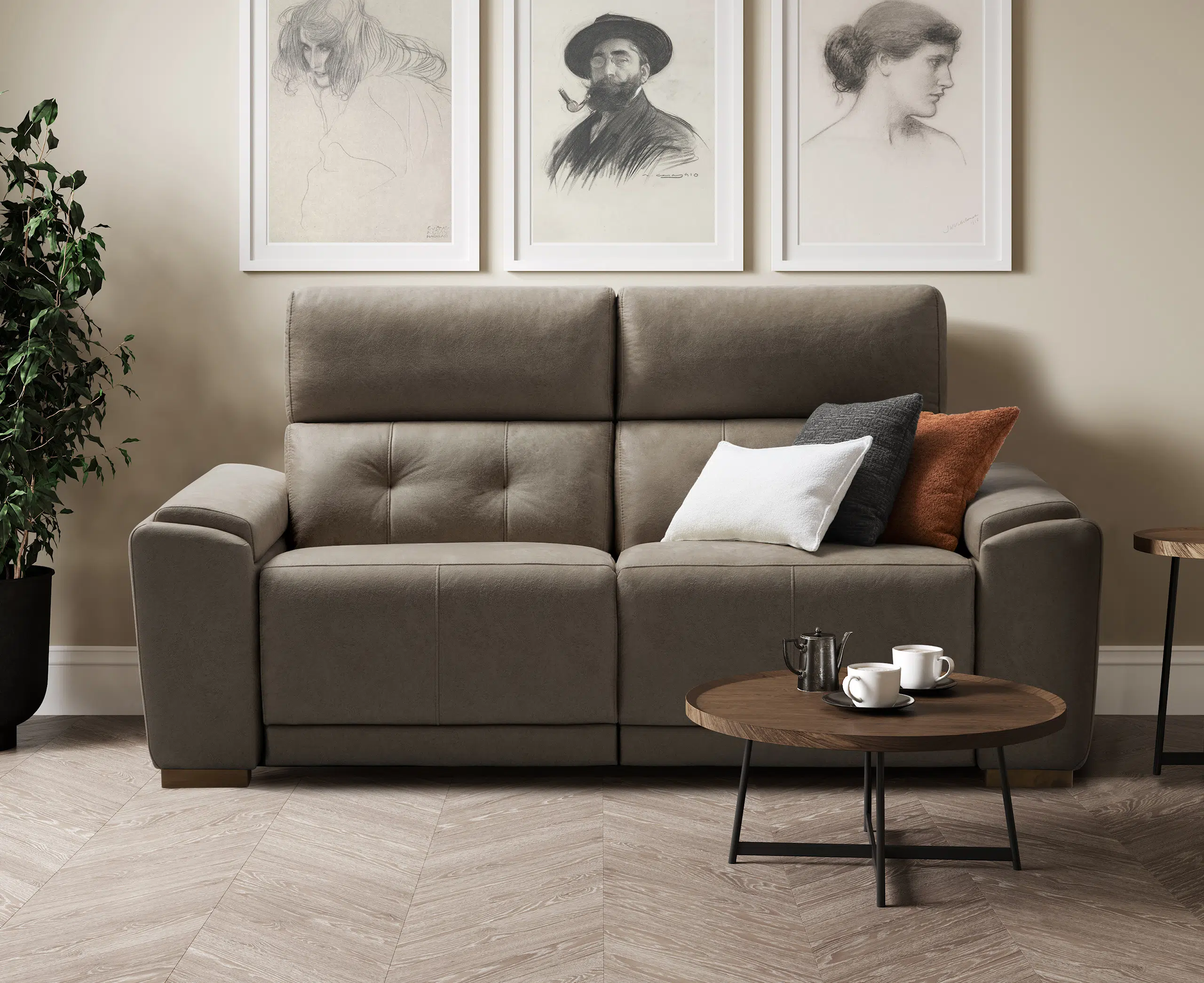 Canapele Stofa - MALYA – canapea 2 locuri cu reclinere electric
