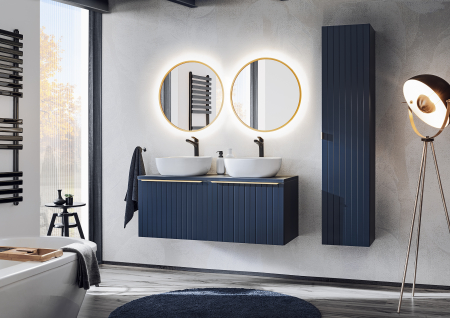 Masca baie suspendata bleumarin Santander Deep Blue 80 cm MDF frezat [18]