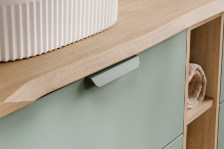 Masca cu 2 sertare si lavoar, Aster Green 60 CM [3]