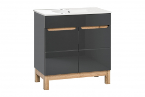 Lavoare cu Masca - Masca cu Lavoar  Bora Grey 80 cm