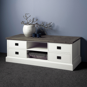 Rustic - Comoda TV mica, 4 sertare MEDELLIN