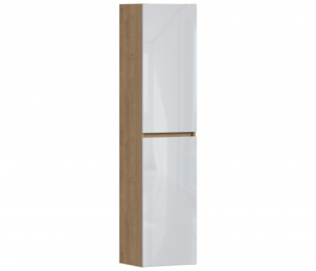 Set 9 piese mobilier baie modern Monako 120 cm stejar/alb lucios [1]