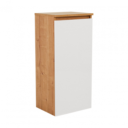 Set 9 piese mobilier baie modern Monako 120 cm stejar/alb lucios [4]