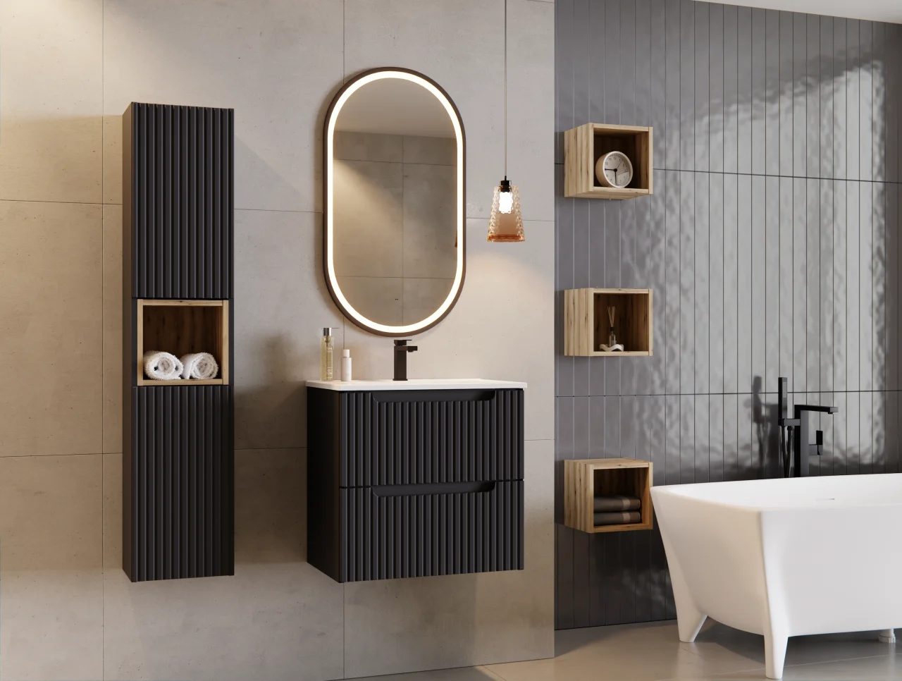Nova Black - Set Baie Nova Black 60 cm