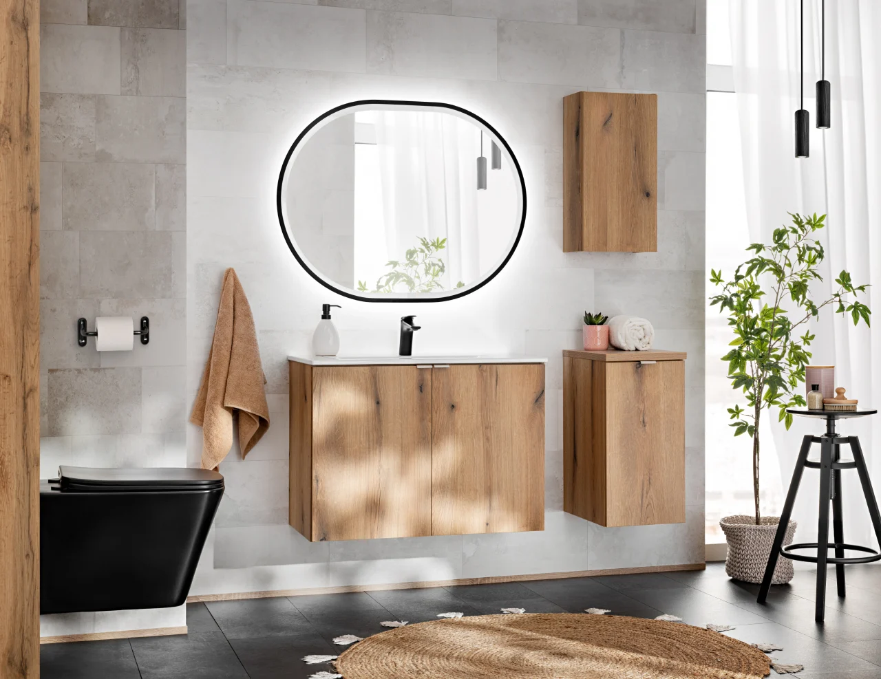 Set Baie Nova Oak 80 cm