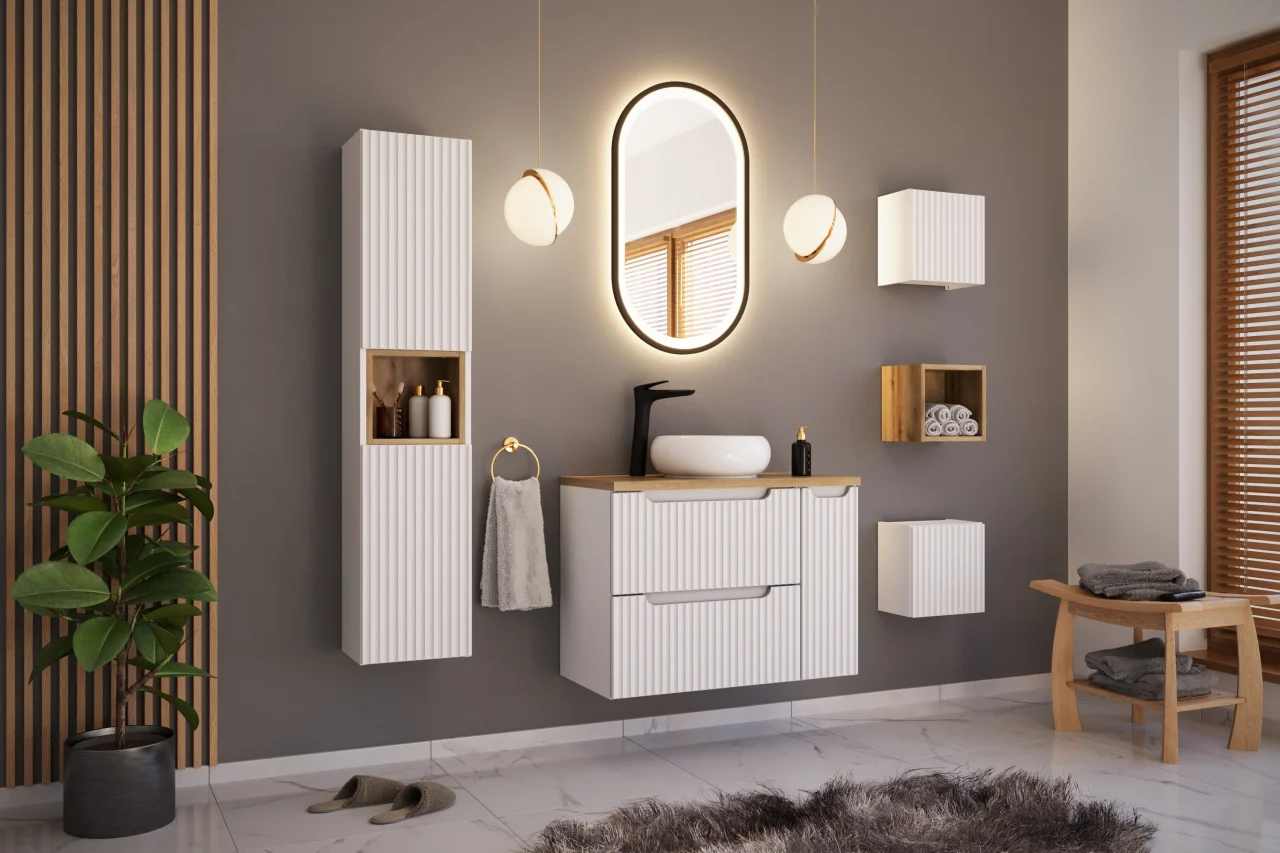 Oferte speciale - Set Baie Nova White 80 cm