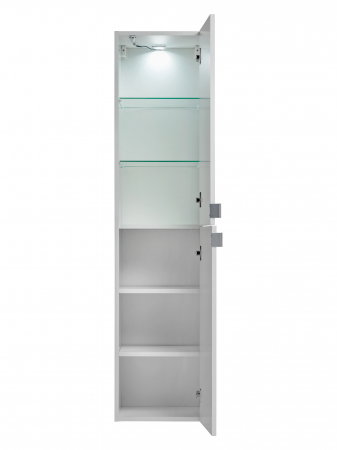 Set MOBILIER BAIE SUSPENDAT Leo WHITE 90 CM, ALB, LAVOAR APLICAT NEGRU [2]