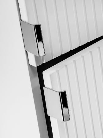 Set MOBILIER BAIE SUSPENDAT Leo WHITE 90 CM, ALB, LAVOAR APLICAT NEGRU [1]