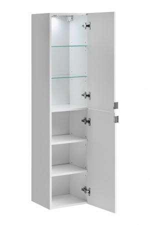 Set MOBILIER BAIE SUSPENDAT Leo WHITE III 90 CM, ALB, LAVOAR INCASTRAT [2]