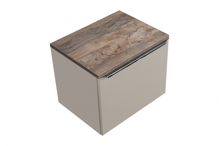 Set MOBILIER BAIE SUSPENDAT Santander TAUPE 80 CM, GRI LUT LUCIOS, CU EXTENSIE MASCA LAVOAR SI EXTENSIE DULAPIOR OGLINDA [1]
