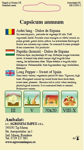 Ardei lung Dulce de Espana 0.4gr [2]