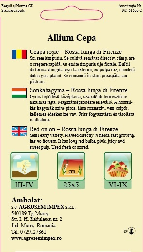 Ceapa rosie Rossa Lunga di Firenze 1.5gr [2]