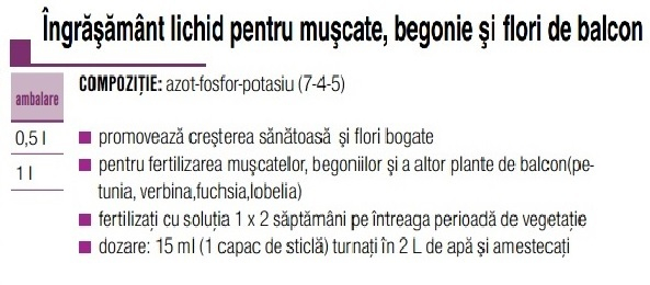 Ingrasamant muscate si flori de balcon 0.5L [2]