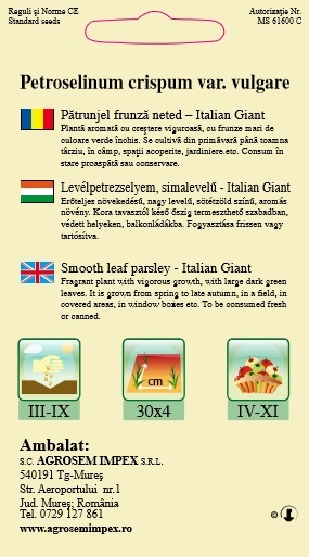 Patrunjel frunze neted italian 4 gr [2]