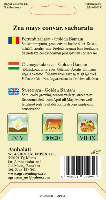 Porumb zaharat Golden Bantam 10g [2]