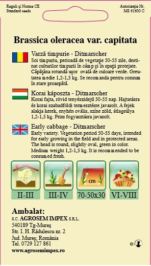 Varza timpurie Ditmarscher 3gr [2]