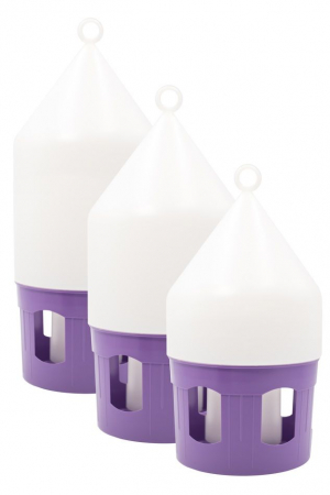 Adapatori - Adăpătoare porumbei 3,5 l alb/mov antibacterian cu maner