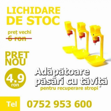 Adăpători pentru păsări cu tăviță pentru recuperat stropii [3]