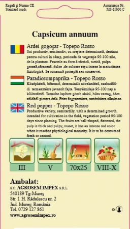 Ardei gogosar Topepo Rosso  1gr [1]