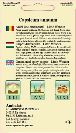 Ardei iute ornamental Little Wonder 0.3gr [1]