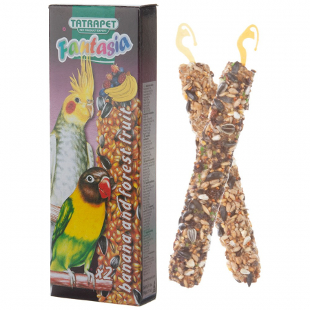 Papagali - Batoane pt nimfe banane si seminte, 2 bucati