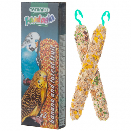 Papagali - Batoane pt perusi banane si seminte, 2 bucati