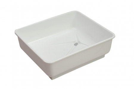 Accesorii - Cadă baie cu scurgere 50x57x20cm, negru/alb