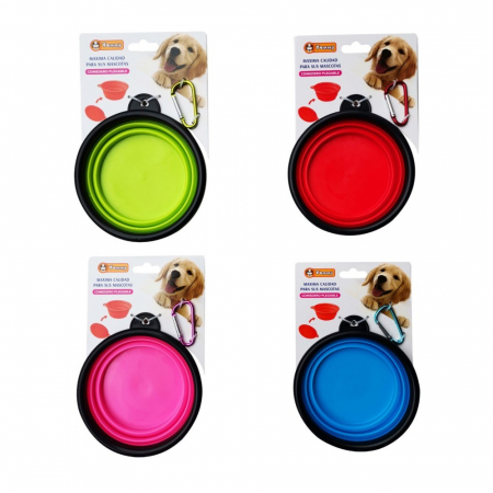 Accesorii - Castron silicon pliabil cu carabina 13/9/6cm