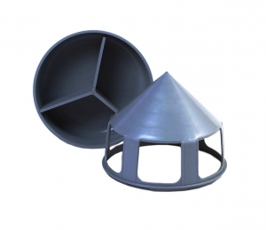 Hrănitori - Hrănitor grit cu separator NEGRU