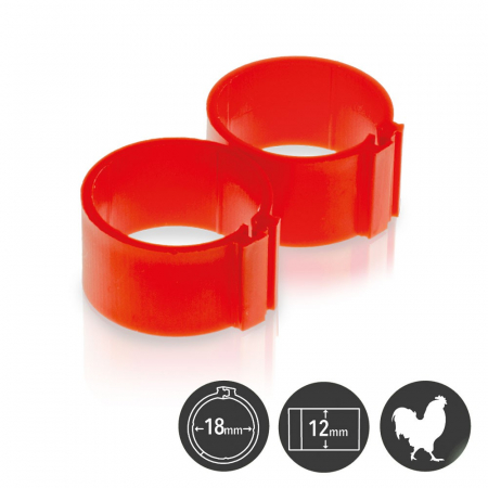 Accesorii - Cleme păsări 17mm 25 bucăți
