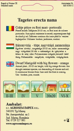 Crăiţe pitice cu flori mari- portocalii 0.2gr [1]
